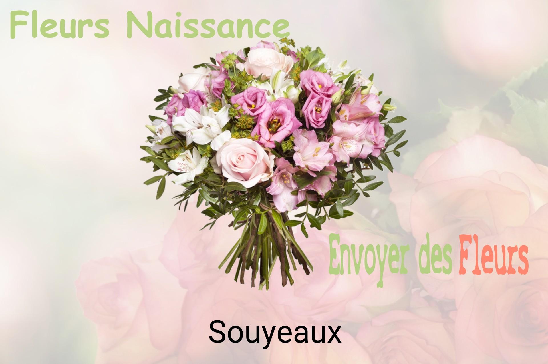 Bouquet de fleurs de naissance livré à Souyeaux