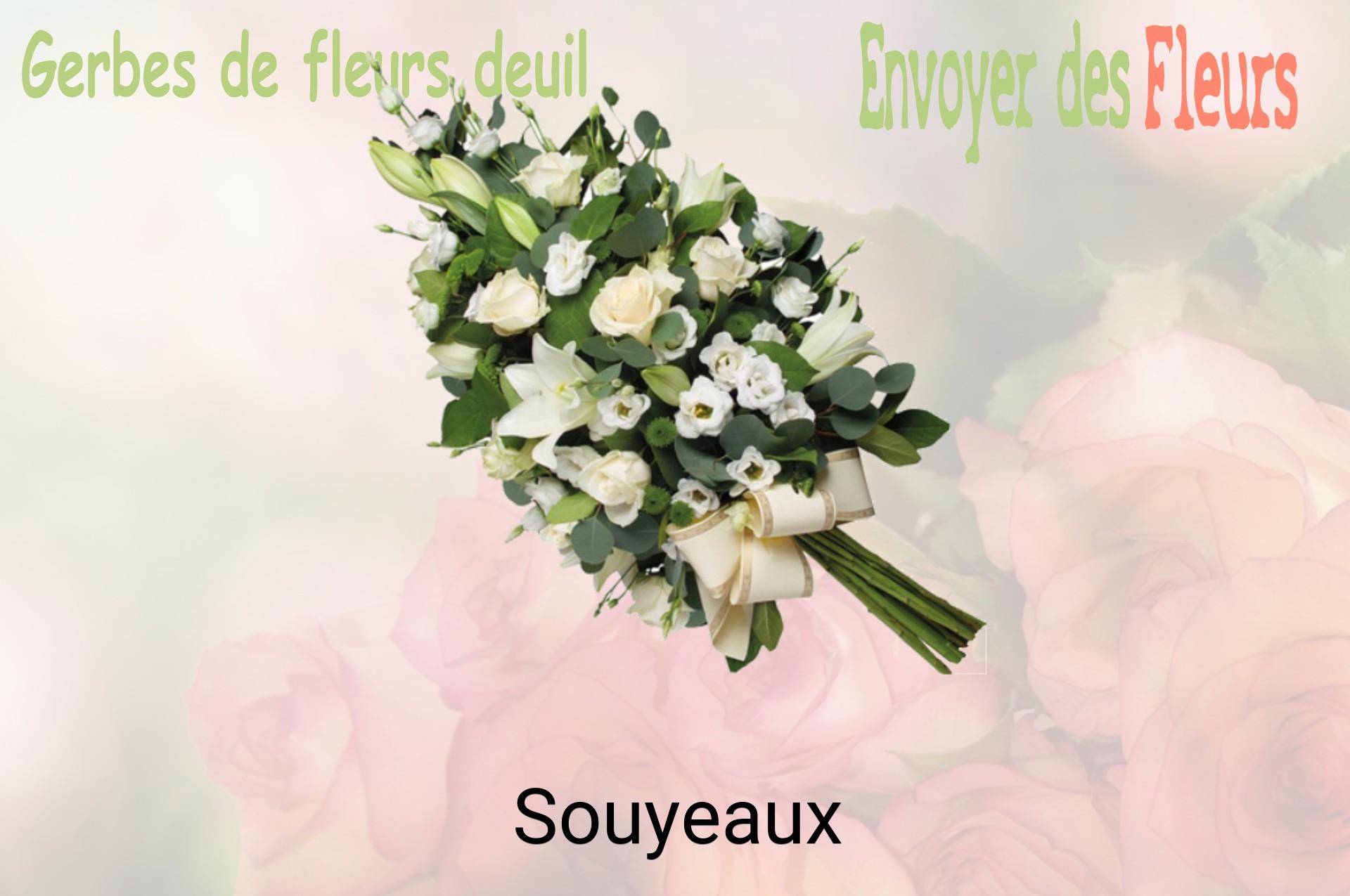 Gerbe de fleurs de deuil livrée à Souyeaux
